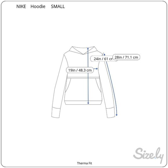 Nike hoodie long sleeve kangaroo pouch thumb hole athletic top Therma Fit Small - Picture 3 of 8